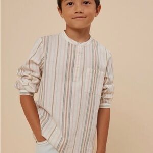Bonpoint Boy’s Organic Cotton Kurta Shirt Size 8